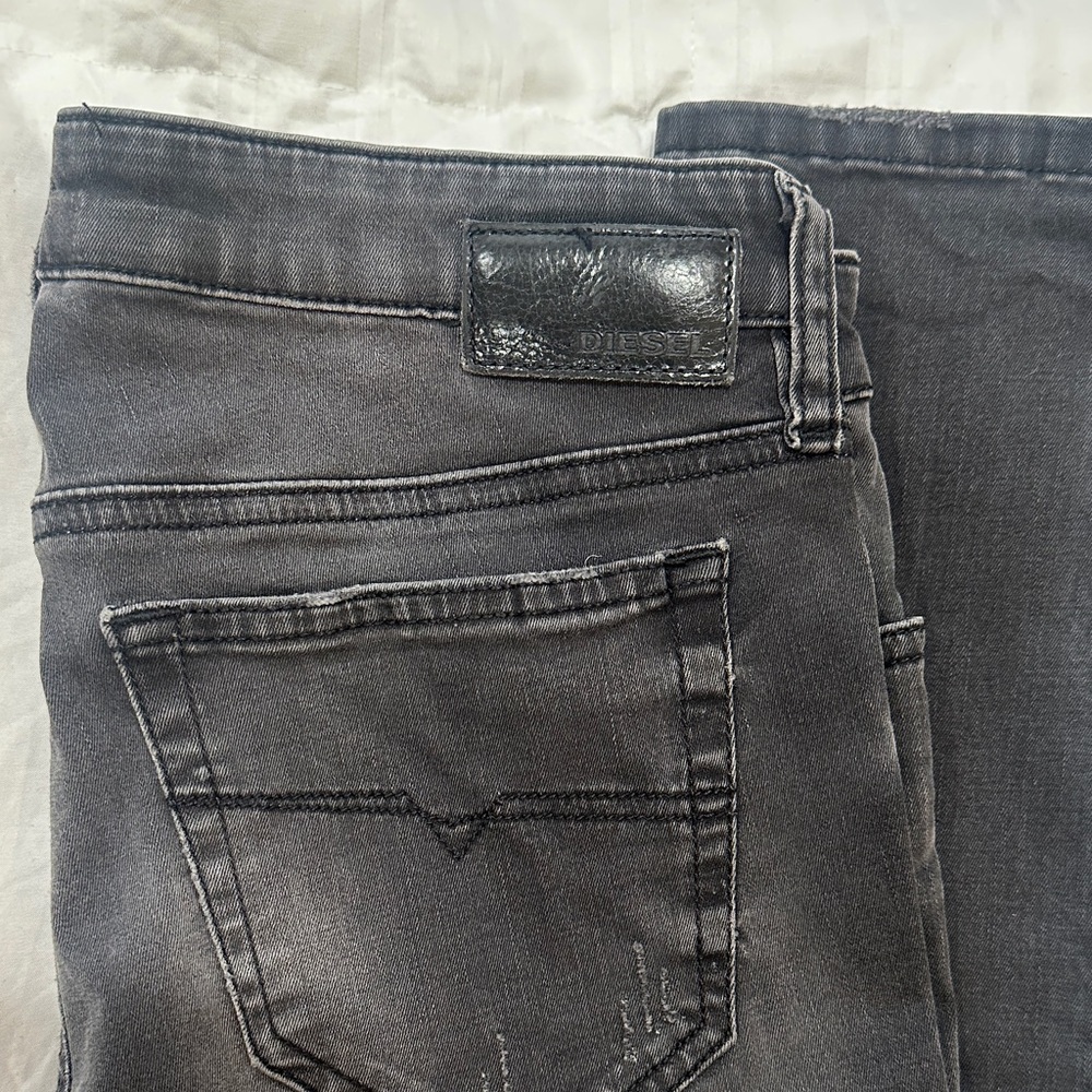 Women’s Diesel Washed Black Denim Jeans with Back Pocket Patch